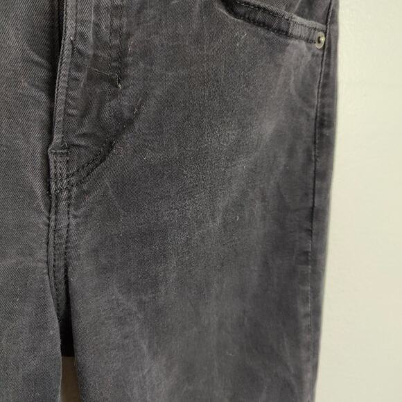 Reformation Flood & Flare Jeans Womens 25 Kick Boot Suez Black Wash Raw Hem - Picture 5 of 10